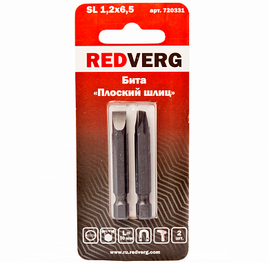 Бита Redverg SL1,2х6,5х25 (2шт.) - фото, цены, купить