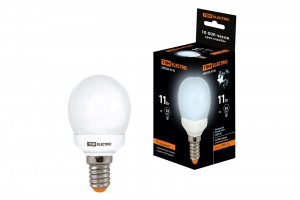 Лампа энергосберегающая КЛЛ-G45-11 Вт-4000 К–Е14 TDM - фото, цены, купить