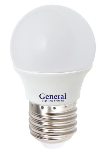 Лампа светодиодная (шар) GENERAL 7w Е27 4500К - фото, цены, купить