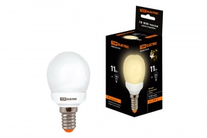 Лампа энергосберегающая КЛЛ-G45-11 Вт-2700 К–Е14 TDM - фото, цены, купить