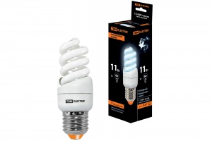 Лампа энергосберегающая КЛЛ-FSТ2-11 Вт-4000 К–Е27 КОМПАКТ (35х98 мм) TDM - фото, цены, купить