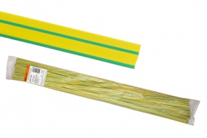 Термоусаживаемая трубка ТУТнг 14/7 желто-зеленая по 1м (50 м/упак) TDM - фото, цены, купить