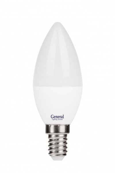 Лампа светодиодная (свеча) GENERAL 10w E14 4500K - фото, цены, купить