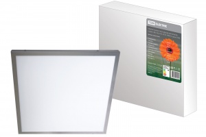 Ультратонкая светодиодная панель серии СВО 595х595, 40 Вт, 4000 К, хром, TDM - фото, цены, купить