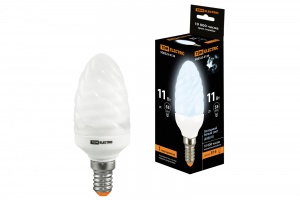 Лампа энергосберегающая КЛЛ-СT-11 Вт-4000 К–Е14 TDM (витая свеча) (mini) - фото, цены, купить