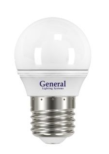 Лампа светодиодная (шар) GENERAL 8w Е27 2700К - фото, цены, купить