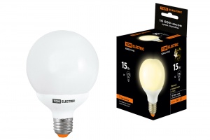 Лампа энергосберегающая КЛЛ-G80-15 Вт-2700 К–Е27 TDM - фото, цены, купить