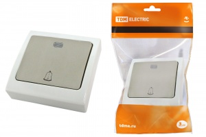 Кнопка звонковая с подсветкой скрытой установки IP54 6A "Вуокса" TDM - фото, цены, купить