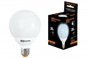 Лампа энергосберегающая КЛЛ-G95-20 Вт-4000 К–Е27 TDM - фото, цены, купить