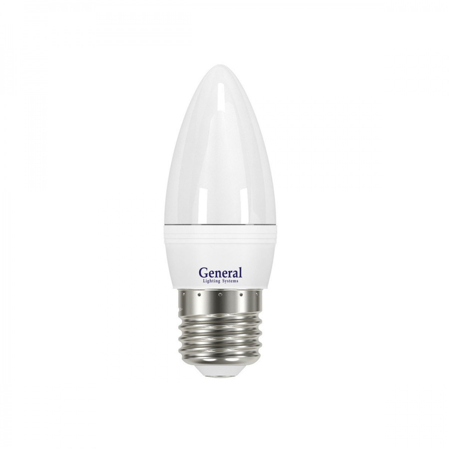 Лампа светодиодная (свеча) GENERAL 7w Е27 2700К - фото, цены, купить