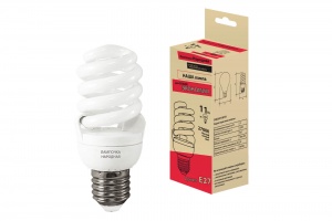 Лампа люминесцентная НЛ-FSТ2-11 Вт-2700 К–Е27 (42х93 мм)  - фото, цены, купить