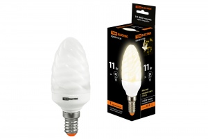 Лампа энергосберегающая КЛЛ-СT-11 Вт-2700 К–Е14 TDM (витая свеча) (mini) - фото, цены, купить
