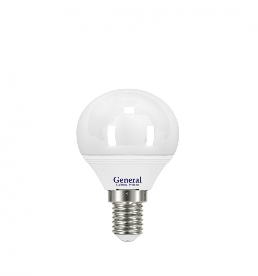 Лампа светодиодная (шар) GENERAL 5w Е14 4500К - фото, цены, купить