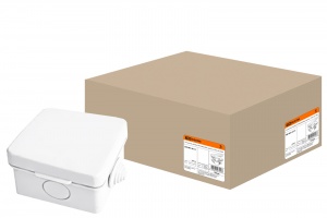 Распаячная коробка ОП 65х65х50мм, крышка,  IP54, 4вх. TDM - фото, цены, купить